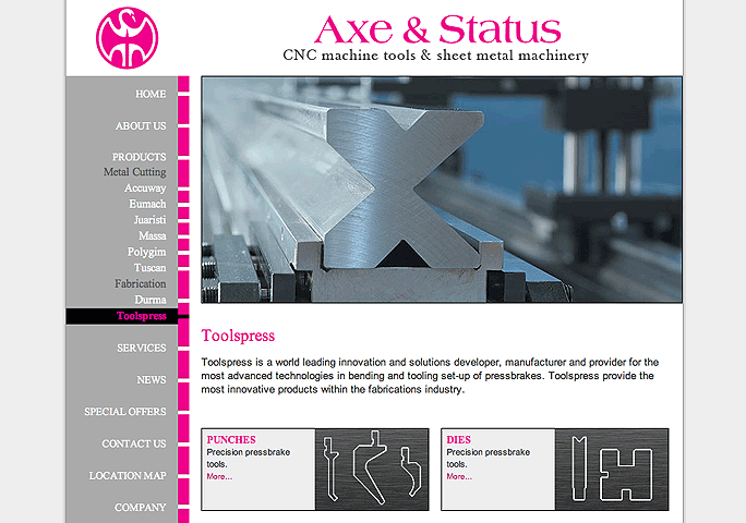 Axe and Status website